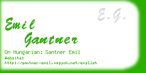 emil gantner business card